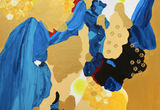 Thumb_abstract-blue-figure-in-a-background-that-has-shades-of-yellow-and-some-flowers-creating-a-path-of-sorts